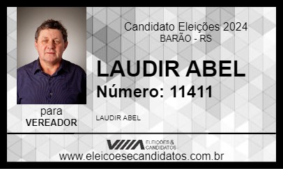 Candidato LAUDIR ABEL 2024 - BARÃO - Eleições