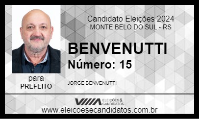 Candidato BENVENUTTI 2024 - MONTE BELO DO SUL - Eleições