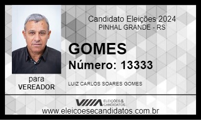 Candidato GOMES 2024 - PINHAL GRANDE - Eleições