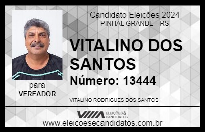 Candidato VITALINO DOS SANTOS 2024 - PINHAL GRANDE - Eleições