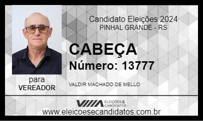 Candidato CABEÇA 2024 - PINHAL GRANDE - Eleições