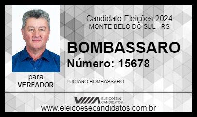 Candidato BOMBASSARO 2024 - MONTE BELO DO SUL - Eleições