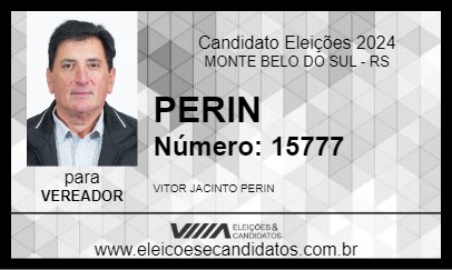 Candidato PERIN 2024 - MONTE BELO DO SUL - Eleições