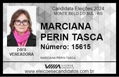 Candidato MARCIANA PERIN TASCA 2024 - MONTE BELO DO SUL - Eleições