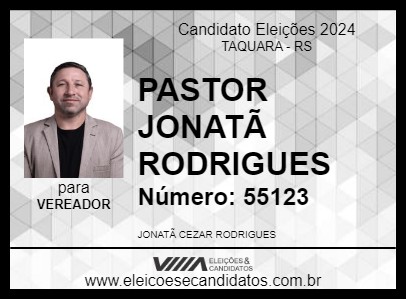 Candidato PR JONATÃ 2024 - TAQUARA - Eleições