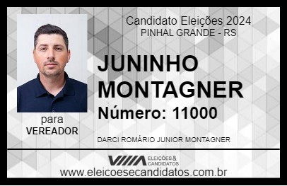 Candidato JUNINHO MONTAGNER 2024 - PINHAL GRANDE - Eleições