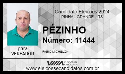 Candidato PÉZINHO 2024 - PINHAL GRANDE - Eleições