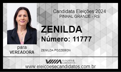 Candidato ZENILDA 2024 - PINHAL GRANDE - Eleições