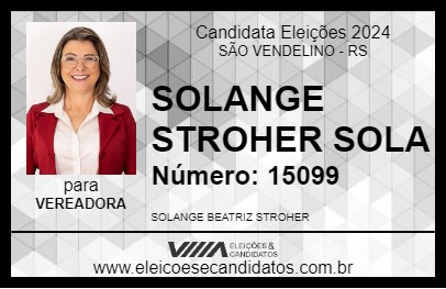 Candidato SOLANGE STROHER SOLA 2024 - SÃO VENDELINO - Eleições