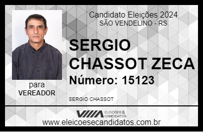 Candidato SERGIO CHASSOT ZECA 2024 - SÃO VENDELINO - Eleições