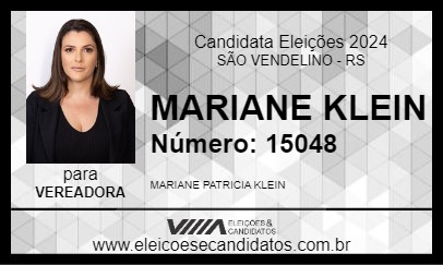 Candidato MARIANE KLEIN 2024 - SÃO VENDELINO - Eleições