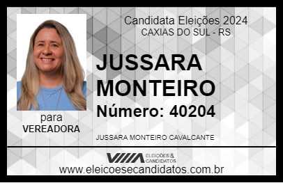 Candidato JUSSARA MONTEIRO 2024 - CAXIAS DO SUL - Eleições