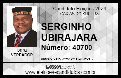 Candidato SERGINHO UBIRAJARA 2024 - CAXIAS DO SUL - Eleições