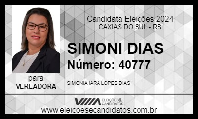 Candidato SIMONI DIAS 2024 - CAXIAS DO SUL - Eleições