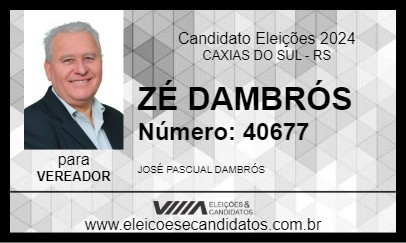 Candidato ZÉ DAMBRÓS 2024 - CAXIAS DO SUL - Eleições