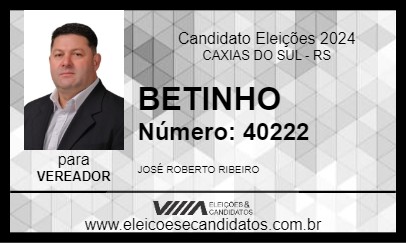 Candidato BETINHO 2024 - CAXIAS DO SUL - Eleições