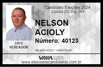 Candidato NELSON ACIOLY 2024 - CAXIAS DO SUL - Eleições