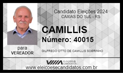 Candidato CAMILLIS 2024 - CAXIAS DO SUL - Eleições