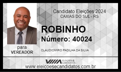 Candidato ROBINHO 2024 - CAXIAS DO SUL - Eleições