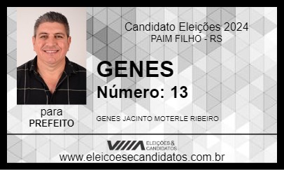 Candidato GENES 2024 - PAIM FILHO - Eleições