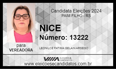 Candidato NICE 2024 - PAIM FILHO - Eleições