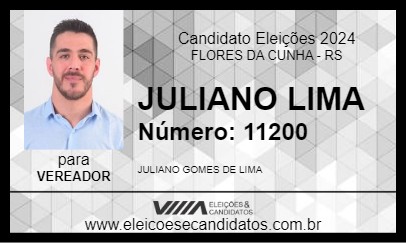 Candidato JULIANO LIMA 2024 - FLORES DA CUNHA - Eleições