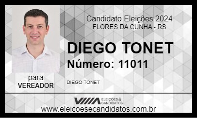 Candidato DIEGO TONET 2024 - FLORES DA CUNHA - Eleições