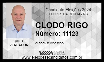 Candidato CLODO RIGO 2024 - FLORES DA CUNHA - Eleições