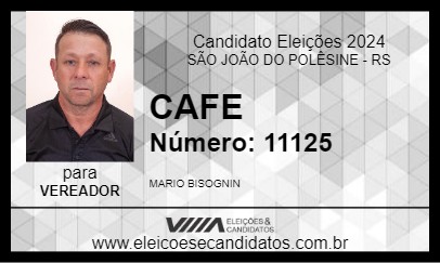 Candidato CAFE 2024 - SÃO JOÃO DO POLÊSINE - Eleições