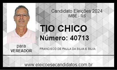 Candidato TIO CHICO 2024 - IMBÉ - Eleições