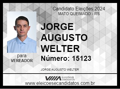 Candidato JORGE AUGUSTO WELTER 2024 - MATO QUEIMADO - Eleições