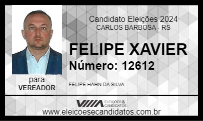 Candidato FELIPE XAVIER 2024 - CARLOS BARBOSA - Eleições