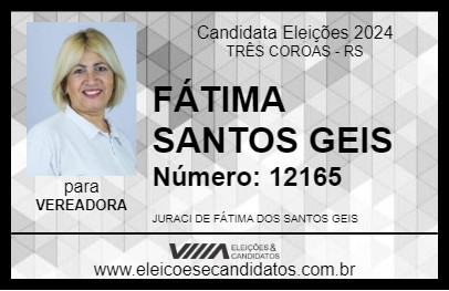 Candidato FÁTIMA SANTOS GEIS 2024 - TRÊS COROAS - Eleições