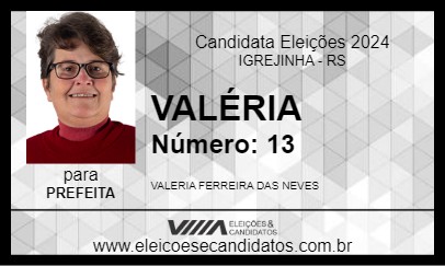 Candidato VALÉRIA 2024 - IGREJINHA - Eleições