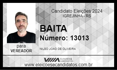 Candidato BAITA 2024 - IGREJINHA - Eleições