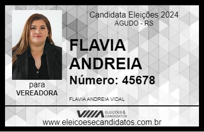 Candidato FLAVIA ANDREIA 2024 - AGUDO - Eleições