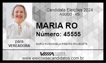 Candidato MARIA RO 2024 - AGUDO - Eleições