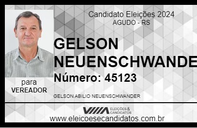 Candidato GELSON NEUENSCHWANDER 2024 - AGUDO - Eleições