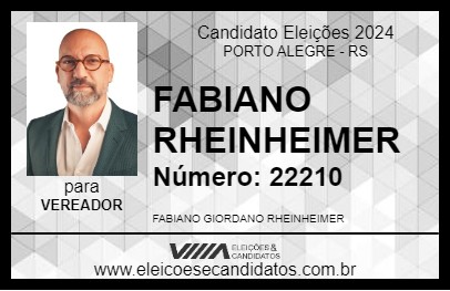 Candidato FABIANO RHEINHEIMER 2024 - PORTO ALEGRE - Eleições