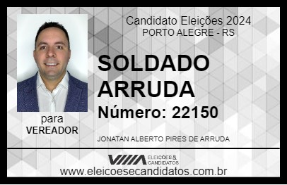 Candidato SOLDADO ARRUDA 2024 - PORTO ALEGRE - Eleições