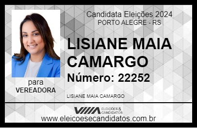 Candidato LISIANE MAIA CAMARGO 2024 - PORTO ALEGRE - Eleições