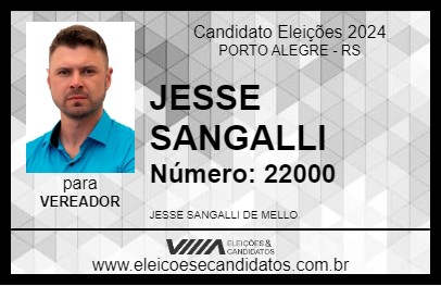 Candidato JESSE SANGALLI 2024 - PORTO ALEGRE - Eleições