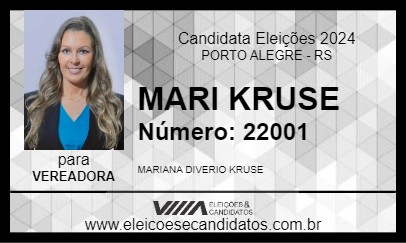 Candidato MARI KRUSE 2024 - PORTO ALEGRE - Eleições