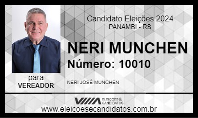 Candidato NERI MUNCHEN 2024 - PANAMBI - Eleições