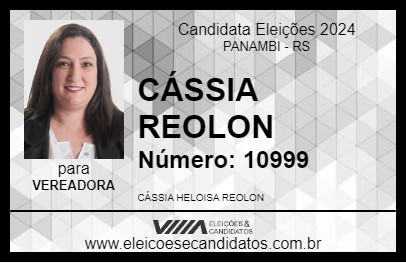 Candidato CÁSSIA REOLON 2024 - PANAMBI - Eleições