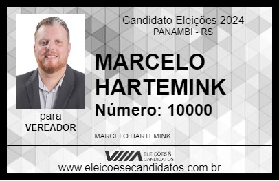 Candidato MARCELO HARTEMINK 2024 - PANAMBI - Eleições