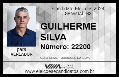 Candidato GUILHERME SILVA 2024 - GRAVATAÍ - Eleições