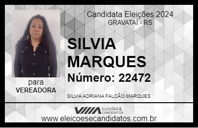 Candidato SILVIA MARQUES 2024 - GRAVATAÍ - Eleições