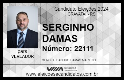 Candidato SERGINHO DAMAS 2024 - GRAVATAÍ - Eleições