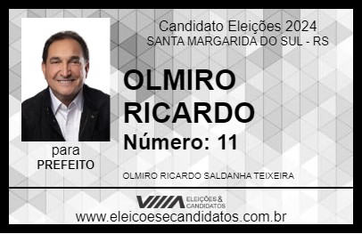 Candidato OLMIRO RICARDO 2024 - SANTA MARGARIDA DO SUL - Eleições